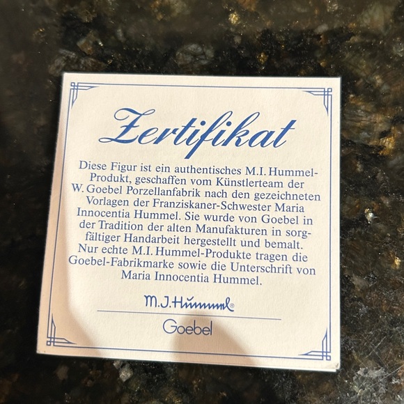 Hummel Goebel Figurine w/ Green Hat and Brown Overalls Grandpa’s Boy #210, 4.25” - Picture 6 of 9